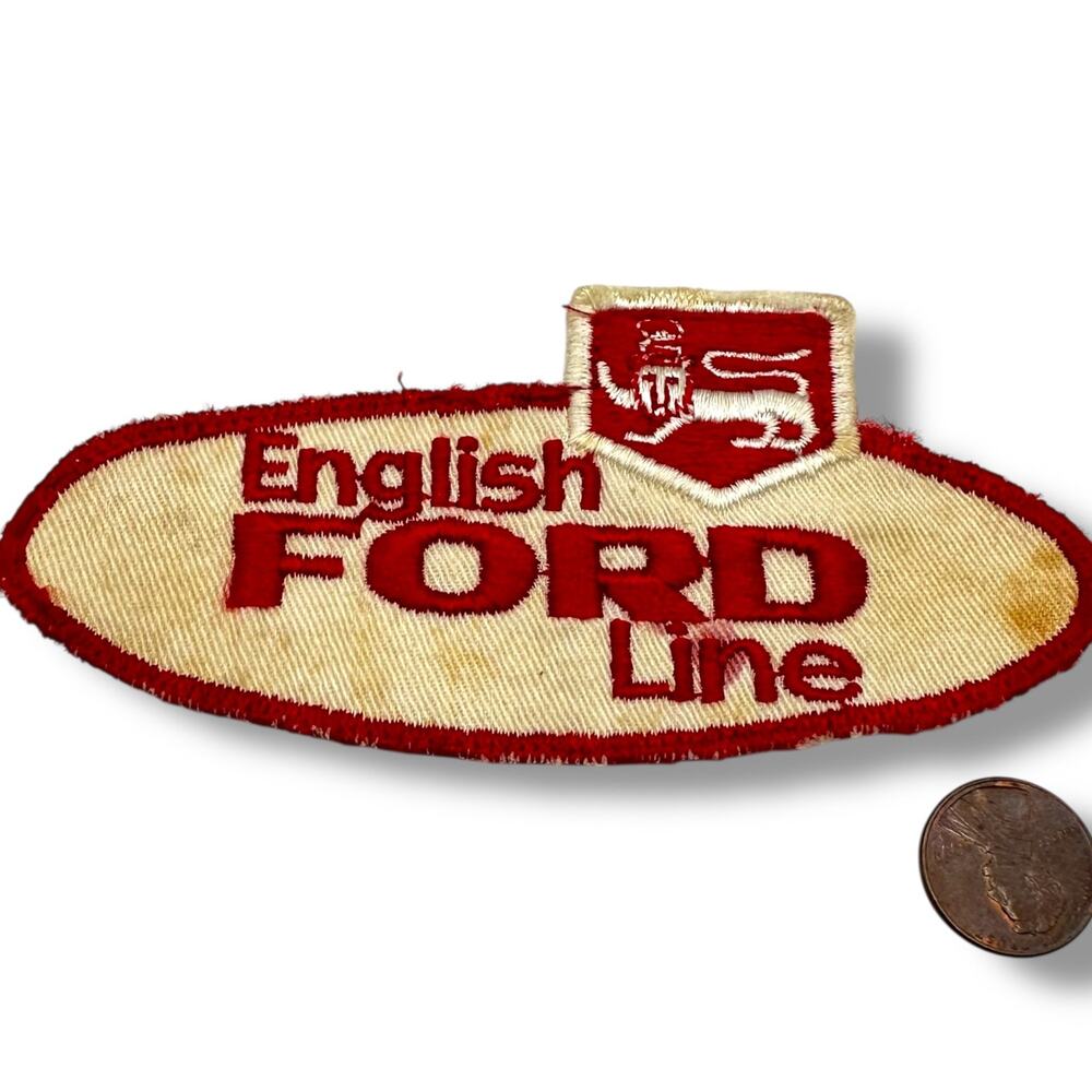 Vintage English ford line uniform patch biker punk Briton England Anglophile